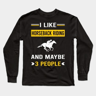 3 People Horseback Riding Horse Riding Long Sleeve T-Shirt